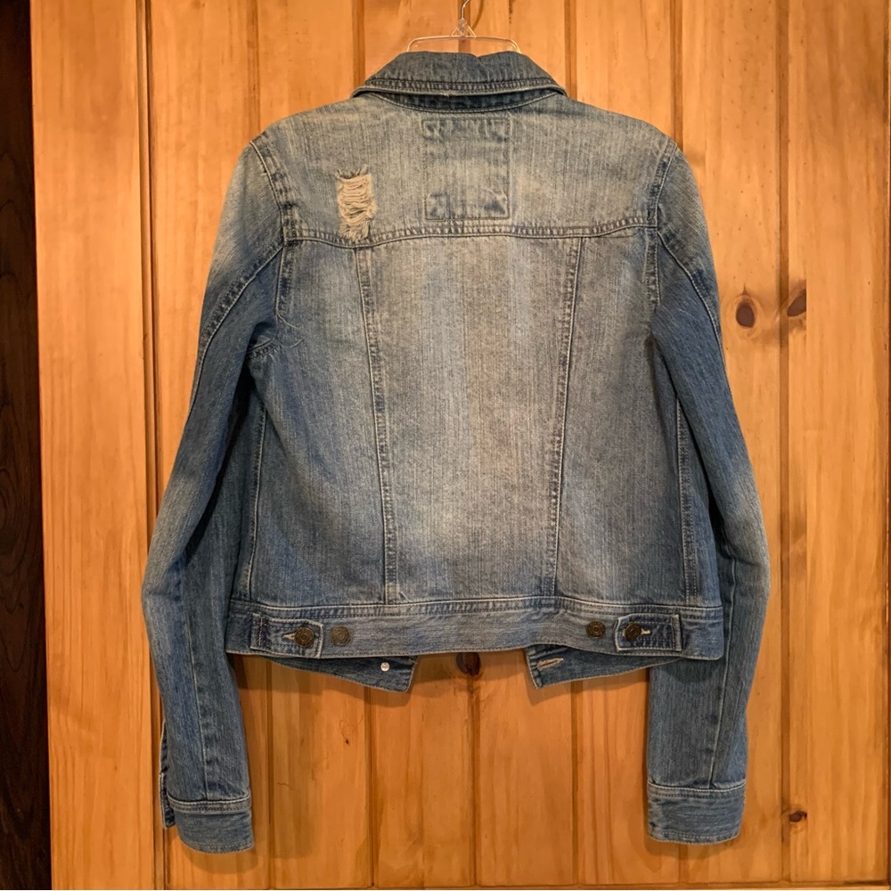 MUDD Distressed Denim Jacket Short Sz S - Picture 5 of 9